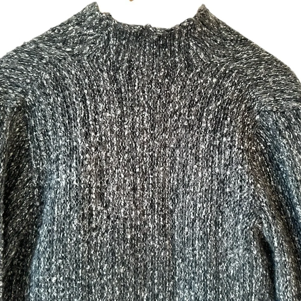 Velvet by Graham & Spencer Tweed Chunky Knit Fringe Open Front Cardigan